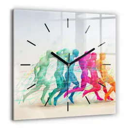 kwadratowy-zegar-szklany-na-sciane-z-grafika-kolorowi-ludzie-xxl-60x60-cm