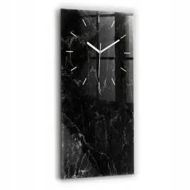 minimalistyczny-pionowy-foto-zegar-szklany-scienny-czarny-marmur-30x60-cm