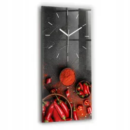 designerski-zegar-szklany-do-wnetrz-z-nadrukiem-czerwone-papryczki-30x60-cm