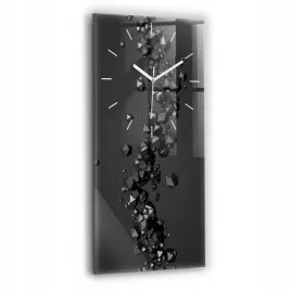 nowoczesny-zegar-szklany-na-sciane-z-nadrukiem-czarna-abstrakcja-30x60-cm