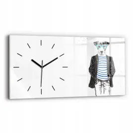 personalizowany-poziomy-foto-zegar-szklany-pies-w-ciele-czlowieka-60x30-cm