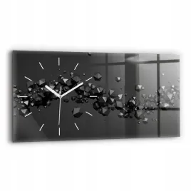 poziomy-foto-zegar-szklany-do-kuchni-na-sciane-czarna-abstrakcja-60x30-cm