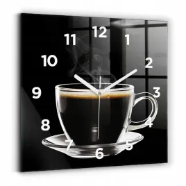 kwadratowy-zegar-szklany-scienny-do-salonu-z-nadrukiem-czarna-kawa-30x30-cm