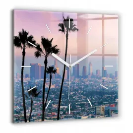foto-zegar-szklany-scienny-do-salonu-zachod-slonca-los-angeles-xxl-60x60-cm