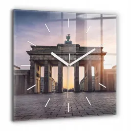 duzy-zegar-szklany-do-mieszkania-ze-wzorem-brama-brandenburska-xxl-60x60-cm