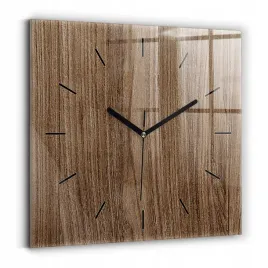 designerski-kwadratowy-foto-zegar-szklany-do-wnetrz-ciemne-drewno-30x30-cm