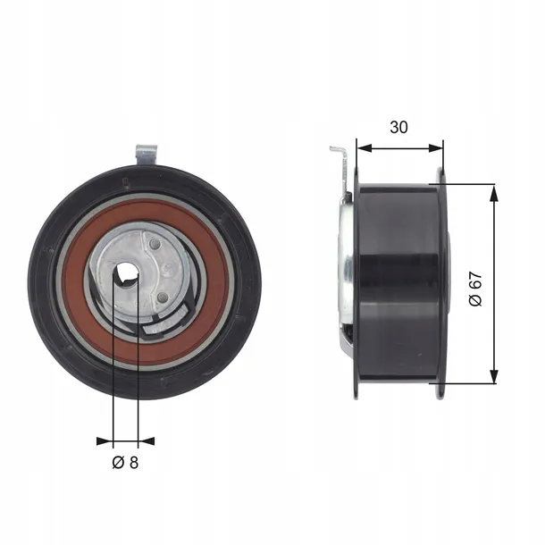 rolka-napinacza-gates-gates-t43069-gates-numer-katalogowy-oryginalu-audi-028109243e-audi-028109243f-ford-028109243f-ford-1058458-ford-1669904-ford-95vw6k254ca-ford-95vw6k254da-seat-028109243f-skoda-028109243f-vw-028109243f