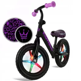 kidwell-rowerek-biegowy-rebel-led-neon-pink-swiecace-kola