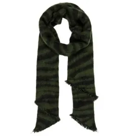 szalik-damski-only-nina-czarno-zielony-zimowy