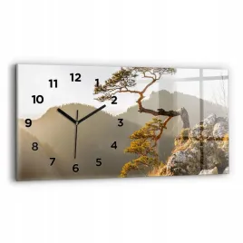 duzy-poziomy-zegar-szklany-do-mieszkania-ze-wzorem-drzewo-w-gorach-60x30-cm