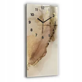 zegar-szklany-scienny-do-biura-ze-wzorem-bezowa-sztuka-nowoczesna-30x60-cm