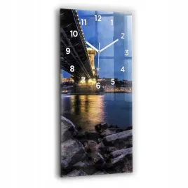 pionowy-zegar-szklany-scienny-z-grafika-skalisty-brzeg-pod-mostem-30x60-cm