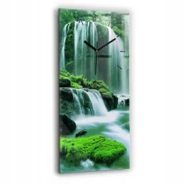 pionowy-foto-zegar-szklany-scienny-do-salonu-wodospad-wsrod-mchu-30x60-cm
