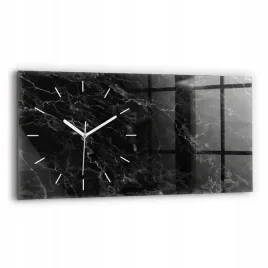 zegar-szklany-scienny-do-biura-ze-stylowym-nadrukiem-ciemny-marmur-60x30-cm