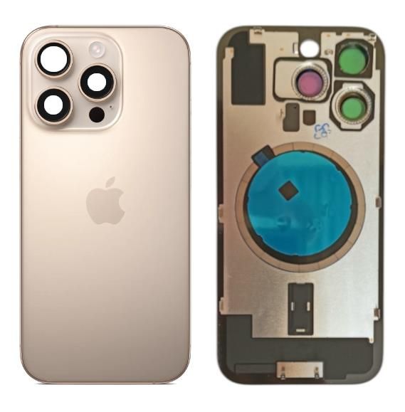 ﻿Klapka Plecki Tył iPhone 16 Pro Desert Titanium z Ramką i Magnesami