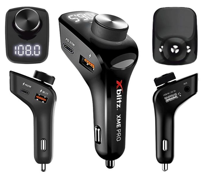 ﻿TRANSMITER BLUETOOTH SAMOCHODOWY FM XBLITZ XME PRO ZESTAW GŁOŚNOMÓWIĄCY