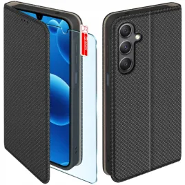 etui-z-klapka-do-samsung-a26-5g-zamykane-czarne-futeral-szklo-9h