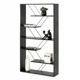 asymetryczny-regal-na-ksiazki-do-salonu-biura-holger-b-czarne-drewno