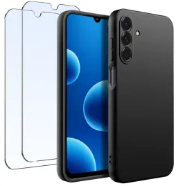 zestaw-etui-do-samsung-a26-5g-matowe-czarne-silikon-2-sztuki-szklo
