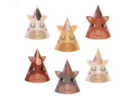 czapeczki-papierowe-koniki-6-szt