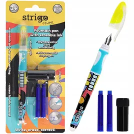 pioro-wieczne-wymazywalne-ze-stalowka-strigo-pop-art-niebiesko-zolte
