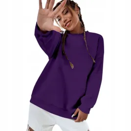 bluza-damska-oversize-bawelniana-sukienka-luzna-fioletowa-bez-kaptura-xxl