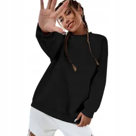 bluza-damska-oversize-bawelniana-sukienka-luzna-czarna-bez-kaptura-xs