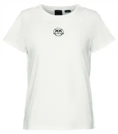 t-shirt-damski-pinko-bialy-z-logo-xl
