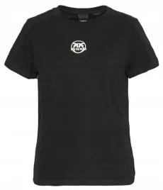 t-shirt-damski-pinko-czarny-z-logo-xl