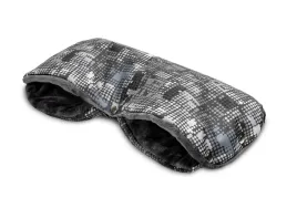 mufka-do-wozka-grafitowy-kropki