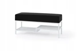 elegancka-czarna-lawka-z-polka-na-bialym-stelazu-mello-100-do-salonu