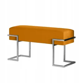 stylowa-lawka-tapicerowana-cely-80-tkanina-velvet-miodowa-stelaz-chrom