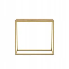 minimalistyczna-mala-zlota-konsola-well-80-z-blatem-dab-wotan