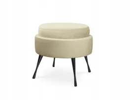 elegancki-podnozek-muszelka-bezowy-na-czarnej-nodze