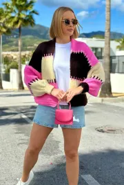 krotki-kardigan-oversize-czekolada-waniliowy-one-size