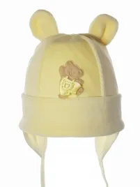 polska-czapka-mis-welur-wiazana-z-uszami-czapeczka-noworodek-12-kolorow
