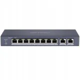 switch-hikvision-ds-3e0310p-e-m-10-portow-niebieski-waga-z-opakowaniem-3-kg-standard-pracy-portow-lan-10-100-1000-mbps