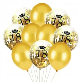 zestaw-balonow-18-urodziny-konfetti-zlote-10-szt