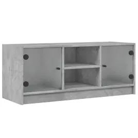 szafka-tv-ze-szklanymi-drzwiami-szarosc-betonu-102x37x42-cm