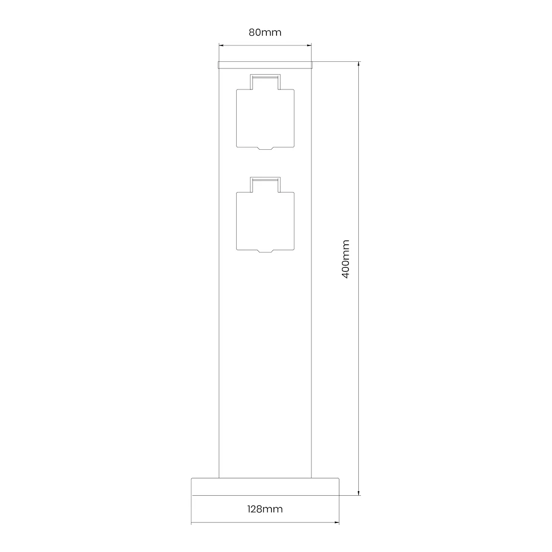 slupek-ogrodowy-electric-40cm-2-gniazda-230v-16a-ip44