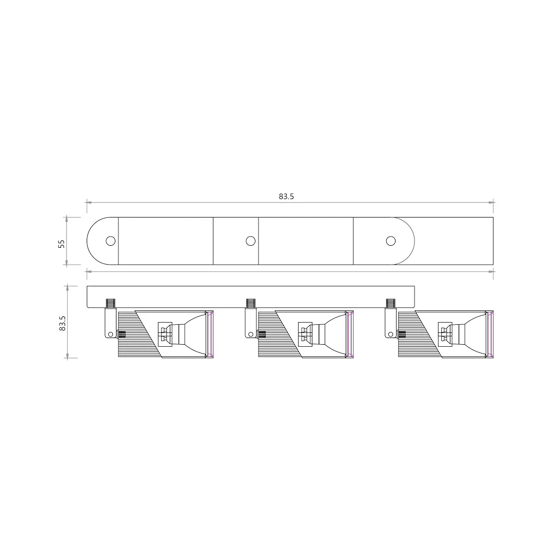 oprawa-neo-white-chrome-spot-3xgu10-stan-nowy