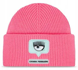 czapka-zimowa-chiara-ferragni-damska-welniana-rozowa