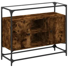 szafka-boczna-ze-szklanym-blatem-przydymiony-dab-98x35x81-cm