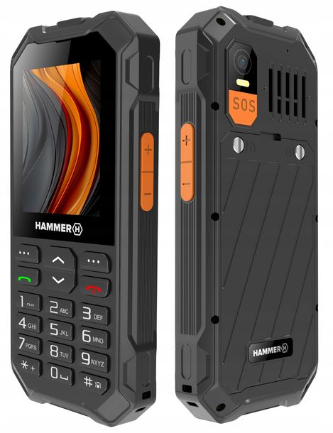 ﻿ODPORNY Telefon komórkowy Hammer 6 LTE 4G WYTRZYMAŁY BATERIA 2500 mAh