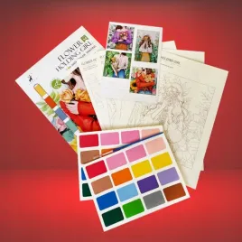 malowanie-akwarela-dziewczyna-z-kwiatami-ramka-obrazek-farby-diy-na-sciane