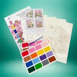 malowanie-akwarela-pejzaz-miejski-ramka-obrazek-farby-pedzel-diy-na-sciane