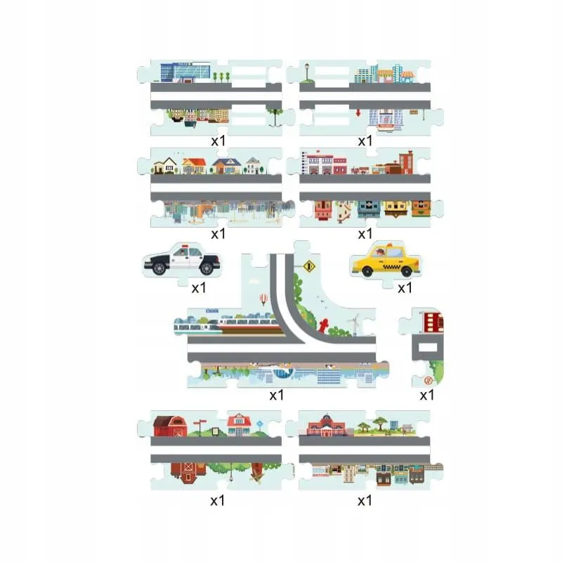 droga-tor-dla-samochodow-miasto-puzzle-44-elementy-stan-nowy