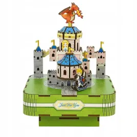 skladany-drewniany-model-3d-pozytywka-diy-zamek-przyjaznego-smoka