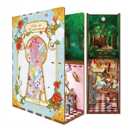 drewniany-domek-3d-book-nook-alicja-w-krainie-czarow-magia-ksiazka-pokoj