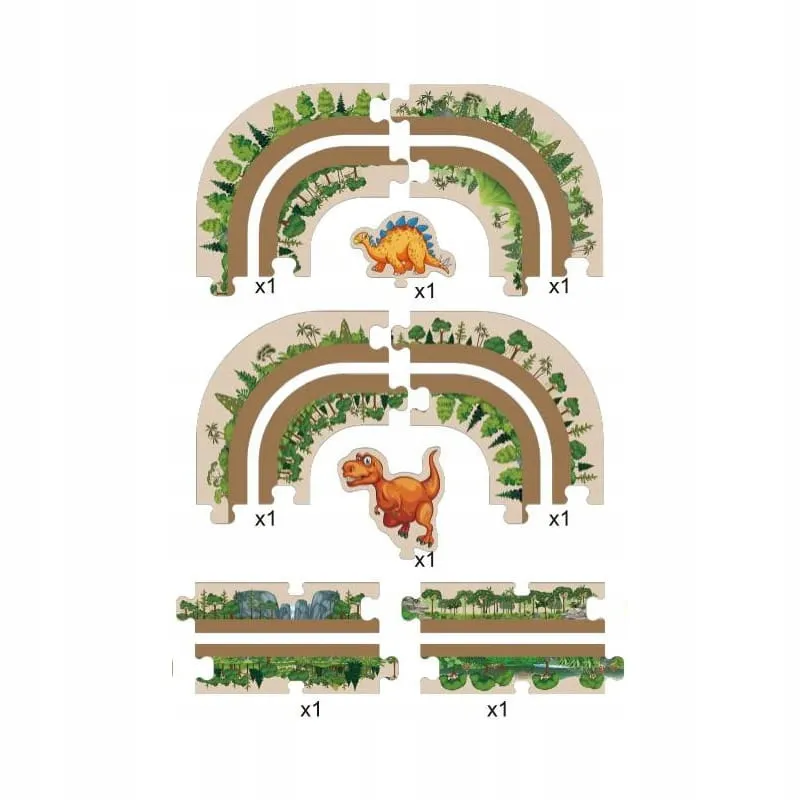 droga-tor-dla-samochodow-dinozaury-puzzle-44-elementy-stan-nowy